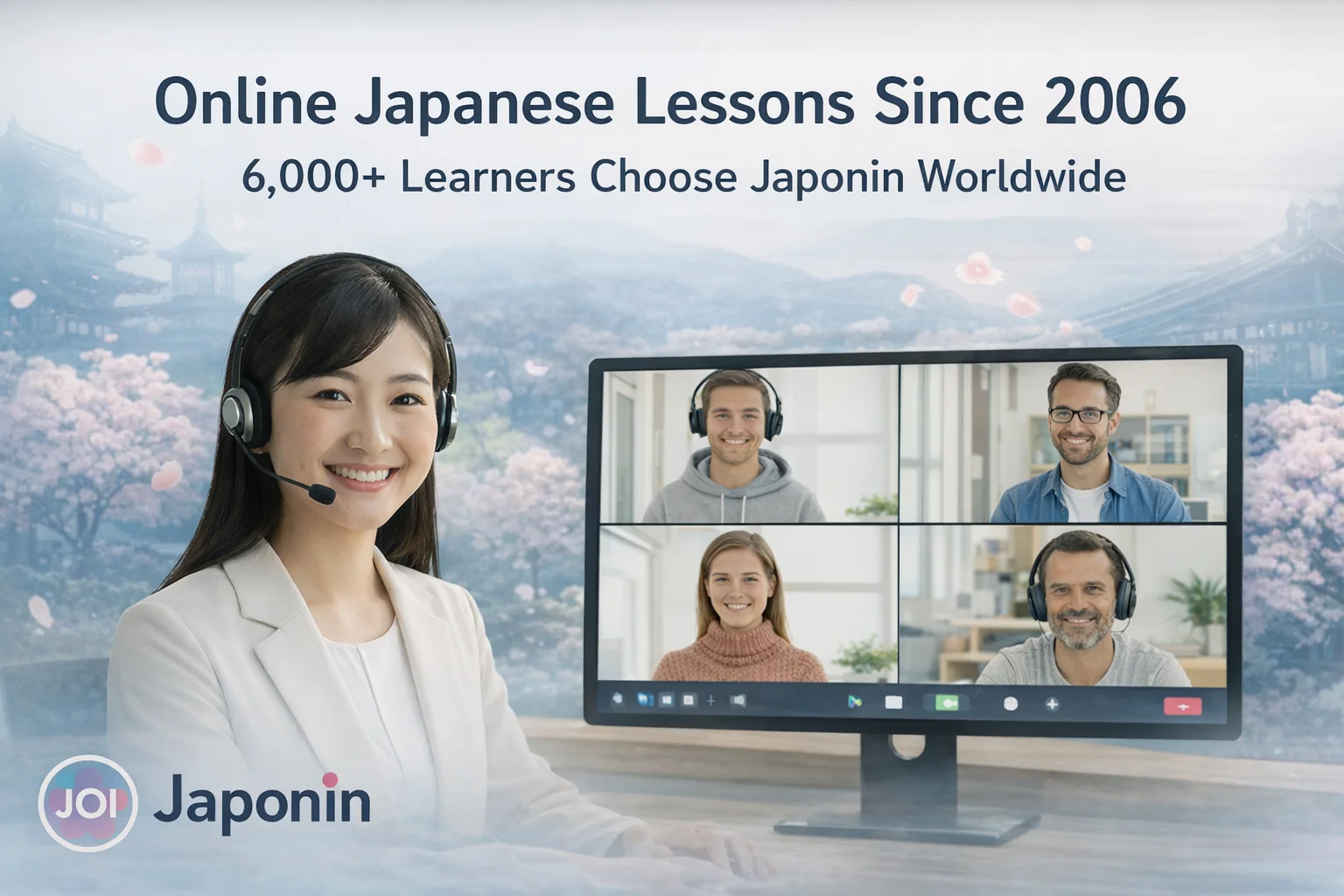 2006年から続くJaponinのオンライン日本語レッスン