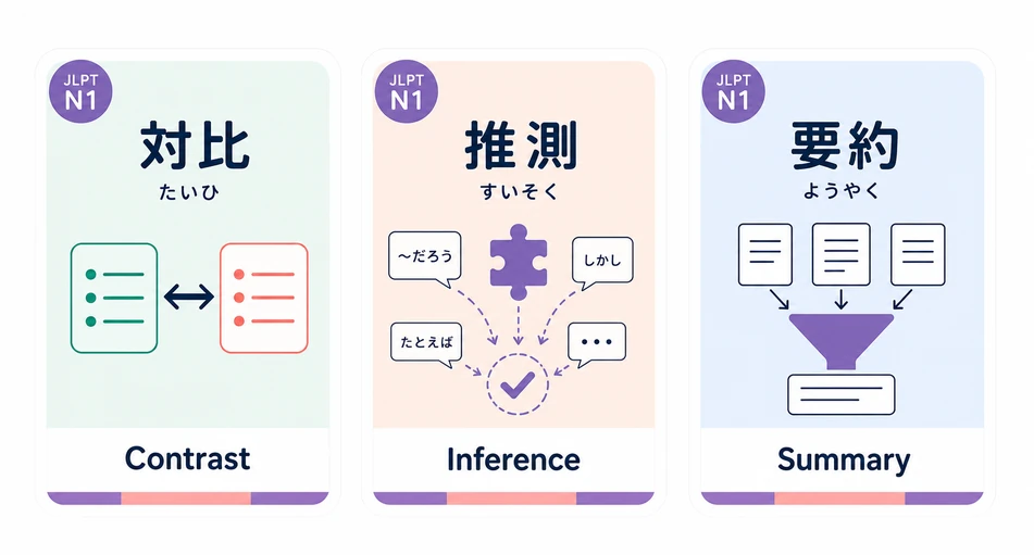 JLPT N1 reading strategy vocabulary and grammar study materials