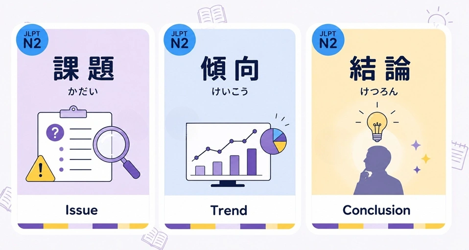 JLPT N2 reading strategy vocabulary and grammar study materials