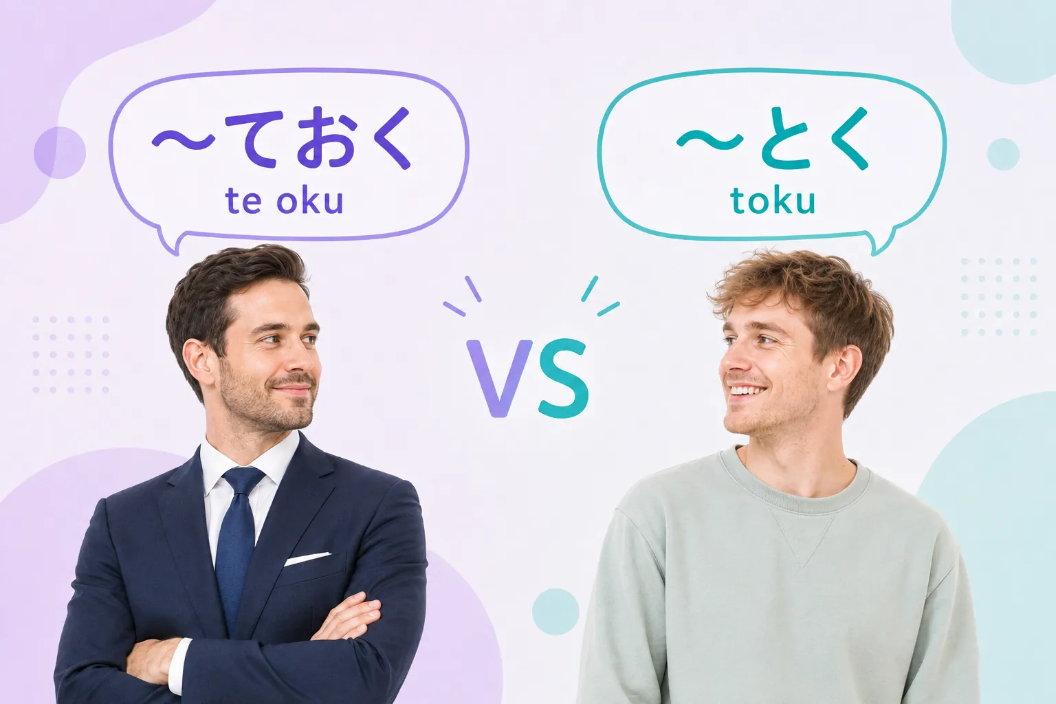 Te oku vs toku in natural spoken Japanese: 〜ておく and the casual short form 〜とく